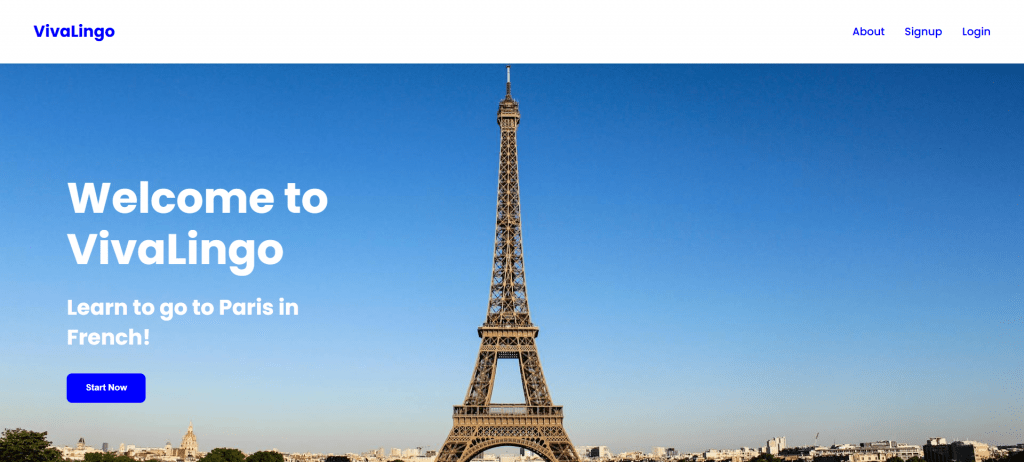 VivaLingo homepage