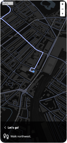 StreetSafe choose a route functionality screenshot (2)