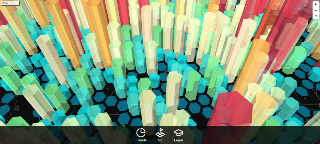 StreetSafe hexagons screenshot