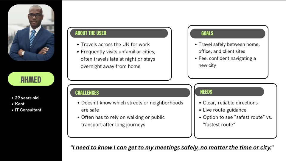 StreetSafe user story example